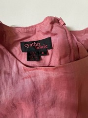 Cynthia Howie Womens Size 4 Dusty Rose Sleeveless Tie Shoulder Midi Dress