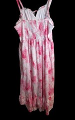 NWT 2XL Scarlet Darkness Black & White Floral Hi Lo Cottagcore Dress