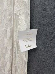 Lulus Wedding Dress Womens Small White Lace Strapless Sweetheart Mermaid Gown