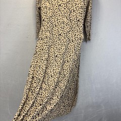 Truth + Style Modal Blend Trapeze Swing Midi Dress Womens Medium Beige Jersey