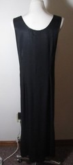 IMPRESSIONS Black Acetate Blend Sleeveless Dress Size L NWT