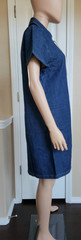J. Crew Women&rsquo;s Regal-Navy-Wash Lightweight Denim 100%Cotton Mini Dress 14 (L)