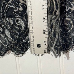 Poleci 4 Black Metallic Lace Midi Dress Spaghetti Strap Beaded Y2K Prom Made USA