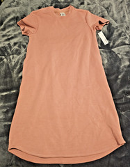 Dress Pink Sandwash Short Sleeve Super Soft Women&rsquo;s Size XS By Member&rsquo;s Mark