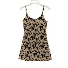 Leopard Print Athletic Mini Dress Built In Shorts Tennis Golf Activewear Small
