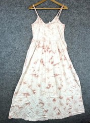 Z Supply Hazy Cloud Maxi Dress Womens Medium Pink Blossom Tie Dye Boho Lounge