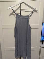 Ripcurl Size 12 ⁠Grey Blue Thin Strap Halter Cami Dress Summer Beach Sun Dress