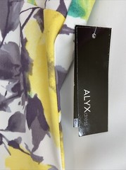Women&rsquo;s ALYX White/ Deep Purple /Yellow /Green Floral dress Size 16