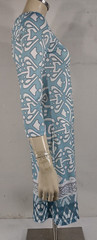 Jean-Pierre Klifa teal blue gray white casual midi dress womens XS X-Small