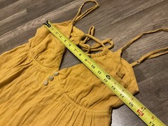 ROXY BEACH SUN DRESS MINI KNIT SPAGHETTI STRAP ( WOMENS M ) YELLOW PREOWNED