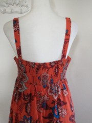 Rhode For Target Orange Boho Block Print Cotton Maxi Dress S
