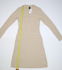 GAP Dress Womens Small Long Sleeve Textured Knit Metallic Wool Blend Pullover