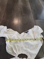 Marissa Webb Collective Womens 4 Yellow IVORY Cutout Mini Dress Tie Waist Ruffle