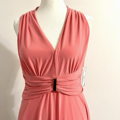Jessica Howard Dress Womens Size 6 Petite Zip Back Midi Light Coral New W Tags