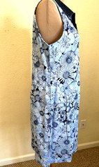 Vintage Talbots Petites Blue Floral Polo Dress M Cotton Sleeveless Preppy Golf
