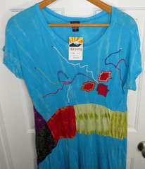 NEW Rising International Boho Patchwork Fair Trade Handmade in Nepal Dress 2XL