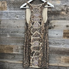 *ICONIC* ALL SAINTS PYTHON HAND-EMBELISHED PARTY DRESS SIZE UK 6 US 2 RRP £350