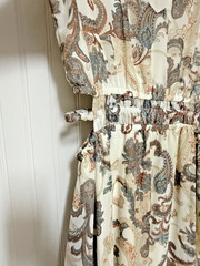 Women&rsquo;s Boho Chic Cutout Maxi Dress Size L Romantic Wedding Feminine Cottagecore