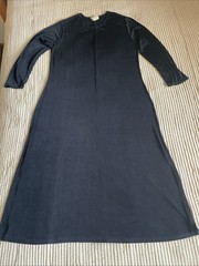 VTG 80s USA L T X Sportswear New York Black Slinky Knit Maxi Shift Dress Plus 1X