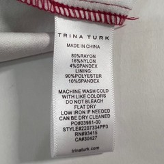 Trina Turk 6 Floral Printed Ponte Midi Dress Pink Halter Wedding Guest