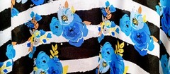 Striped Caftan Nighty Floral Pattern Cotton Kaftan Dress Loungewear JP4044