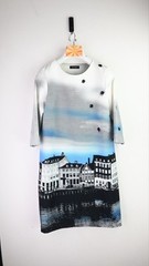 Cop. Copine « Paddle » digital print pencil dress size EU42/UK14