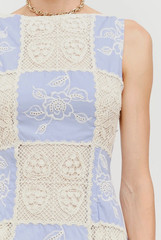 NWT Sofie the Label Patchwork Mini Dress with Lace Tailored Fit