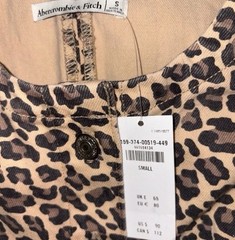 Leopard Print Denim Dress