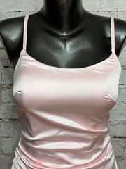 Stacees Satin Sweetheart Bubble Hem Formal Dance Dress Sleeveless 2 Pink NWT