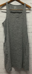 Calvin Klein Large Side-Pocket Tank Dress Black/Gray NEW