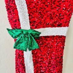 No Boundaries Christmas Sequin Gift Dress XS (0–2) Red White Green Holiday Party