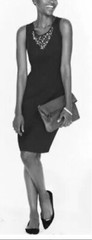 Garnet Hill Jewel-Neck Ponte Sheath Dress Black Beaded Rhinestone Sz 4 Party NWT