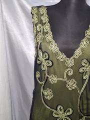 Phase Eight Green Whimsigoth Forest Witch Mesh Overlay Fairy Dress L
