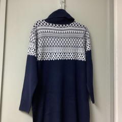 Gloria Vanderbilt Women’s Sweater Dress Size Large Turtleneck Blue Peacoat New