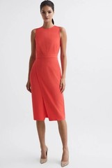 REISS LAYLA SLEEVELESS BODYCON Party Summer DRESS, BLACK Coral Size Uk 4-14 £149
