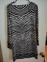 Michael Michael Kors Zebra Print Border Shift Dress size M Medium NWT