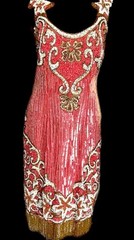 RIAZEE BEADED FRINGE DRESS by NAHEEM KHAN