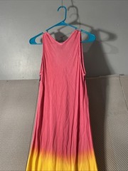 Highness Dress Summer Tank Pink Yellow Made in India One Size Small lol