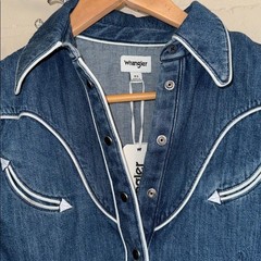 Wrangler rodeo dress dreamin Blue Denim Jean Western NEW XS Cowgirl cotton