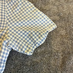 True VTG 30&rsquo;s 40&rsquo;s Blue White Gingham & Lace Farm Prairie Dress Pockets Sz S/XS