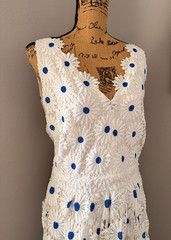 Boston Proper Daisy Fit and Flare Dress Embroidered Floral Sleeveless Boho 14