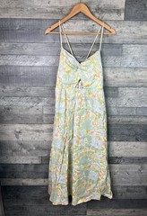 Sancia The Alessa Midi Dress Size XL Green Floral Summer Anthropologie