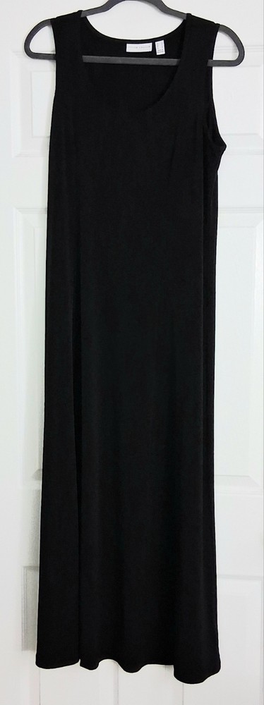 Susan Graver Maxi Dress Women&rsquo;s Size Small Liquid Knit Sleeveless Black Pull-on