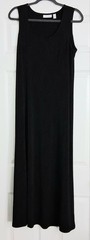 Susan Graver Maxi Dress Women&rsquo;s Size Small Liquid Knit Sleeveless Black Pull-on