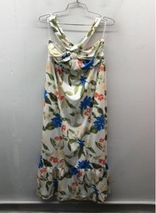 Grace Karin Women&rsquo;s White Floral Print Halter Criss Cross Neck Dress Sz S NWT