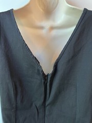 Faith Passion Casual Dress Black Cotton Spandex Size 8 V Neck Sleeveless