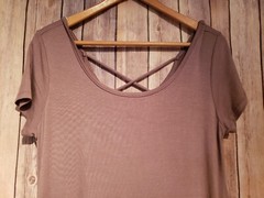 NWT Socialite Criss Cross Back T Shirt Shift Dress Size Medium