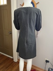Charcoal Gray Denim Dress M 36 Inches Shoulder To Hem