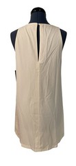 NWT Lulus Ivory Keyhole Gold Bar Accent Sleeveless Mini Shift Dress Cocktail M