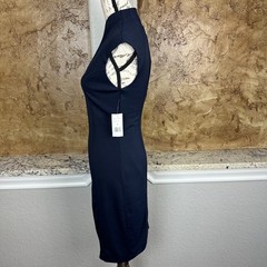 NWT Alexia Admor Katrina Midi Sheath Dress Women&rsquo;s Small Cap Sleeve Blue